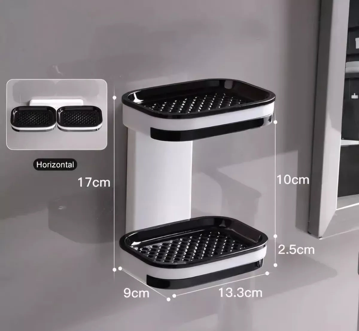 Jabonera De Pared 2 Niveles Para Baño
