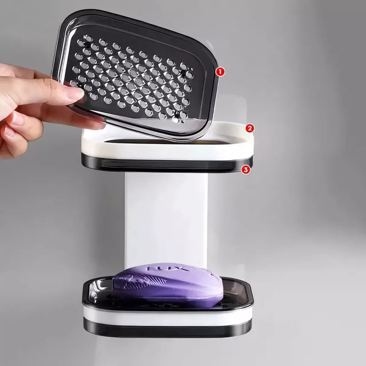 Jabonera De Pared 2 Niveles Para Baño