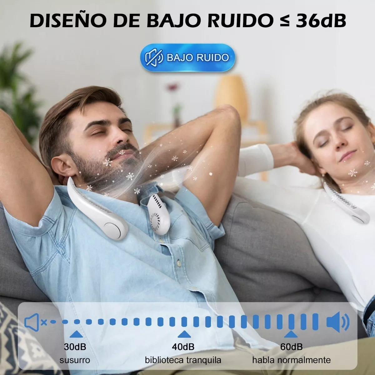 Ventilador De Cuello Portátil Recargable