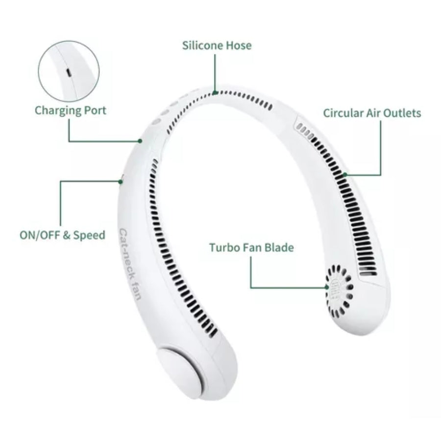 Ventilador De Cuello Portátil Recargable