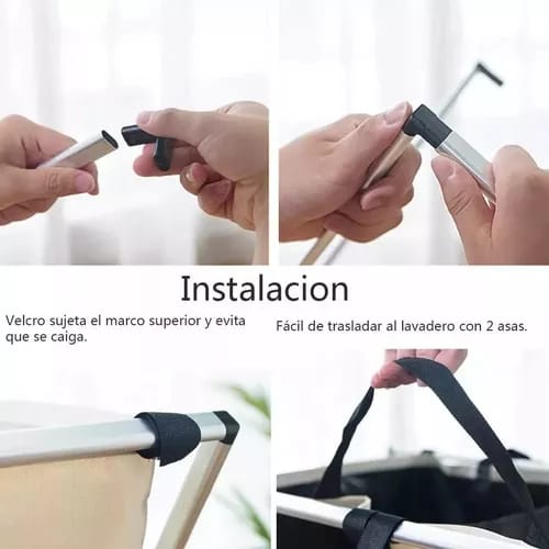 Canasta plegable para separar la ropa