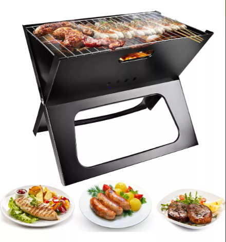 Asador Portatil de Carbon Acero Inoxidable