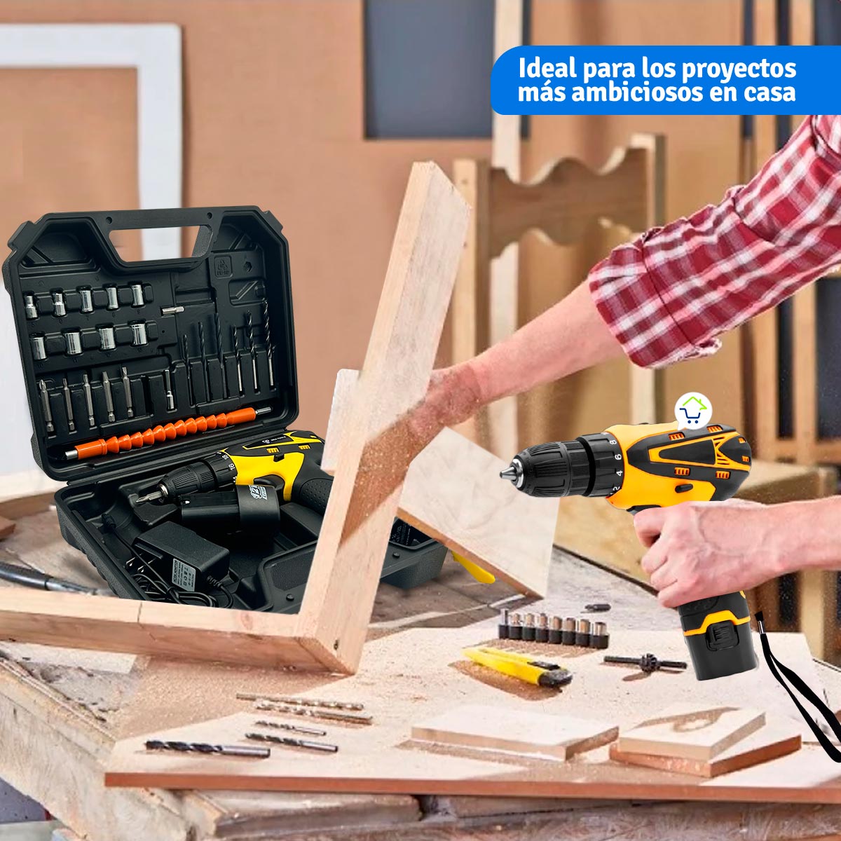 Taladro Inalambrico Recargable 12v H01