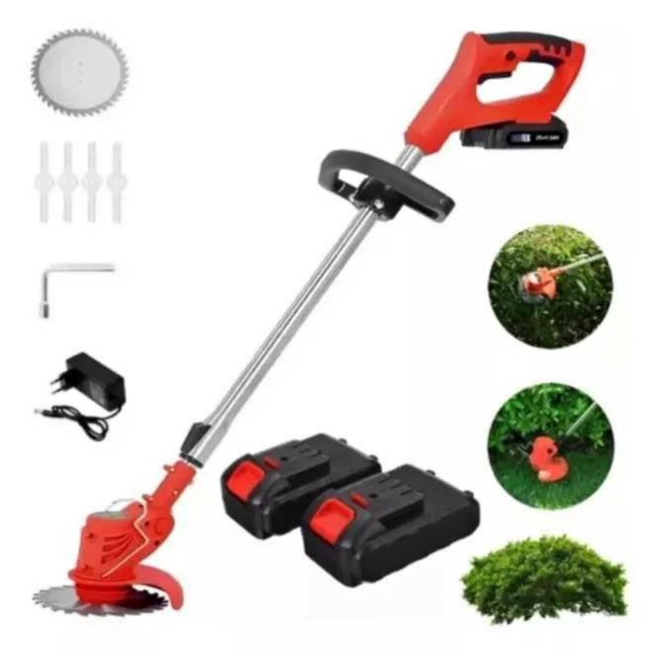 PODADORA GUADAÑADORA RECARGABLE 2 BATERIA