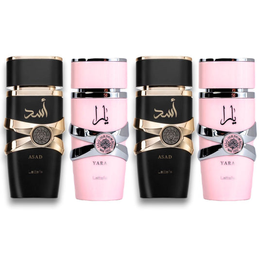 PERFUMES - 2 YARA + 2 ASAD 100ML